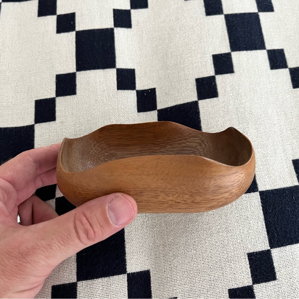 Funky hand-carved Monkey Pod bowl